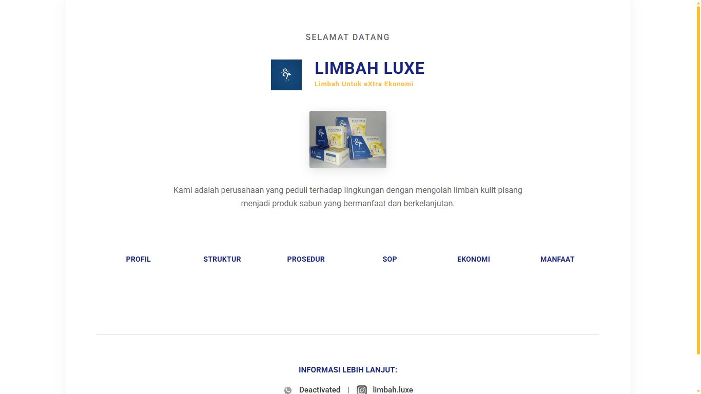 Website Company Profile LIMBAH LUXE